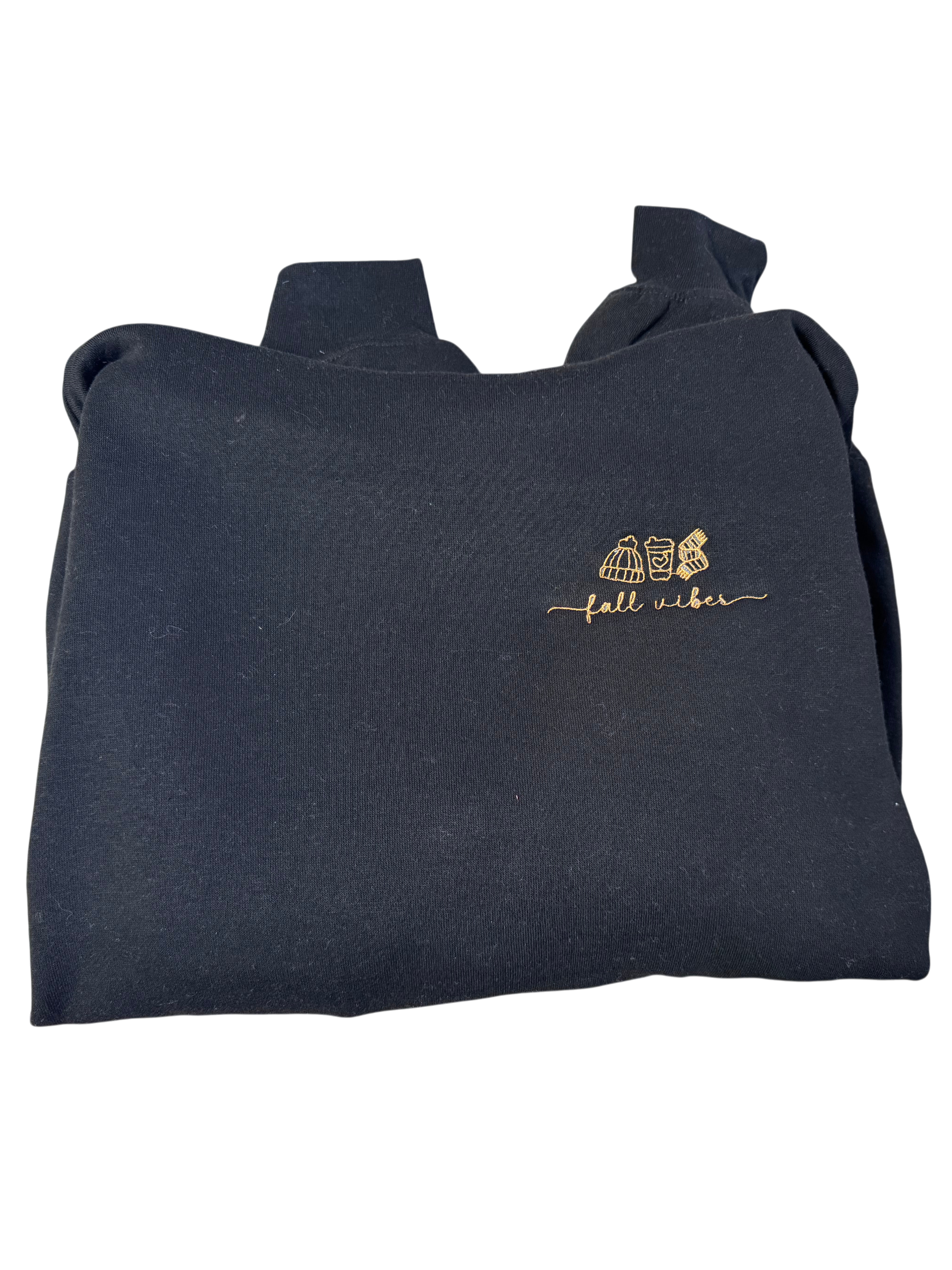 Jogginganzug Set Schwarz mit "Fall Vibes" in Gold