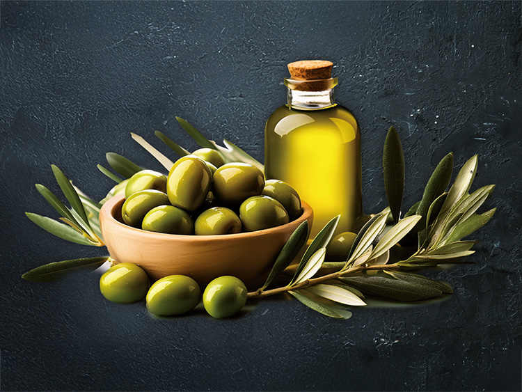 Olivenöl Steingutflasche