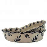 Auflaufform oval 2er-Set Weiß/Blau - Miljögården