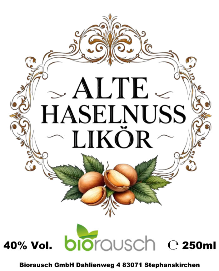 Alte Haselnuss Likör 40% vol