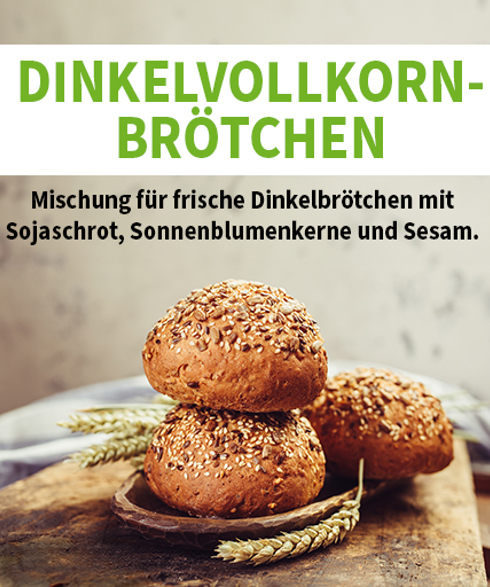 Dinkelvollkornbrötchen Backmischung